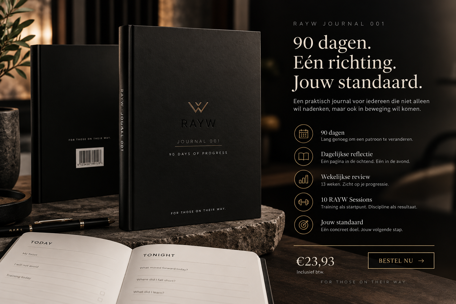 RAYW Journal 001: 90 dagen, één richting, jouw standaard